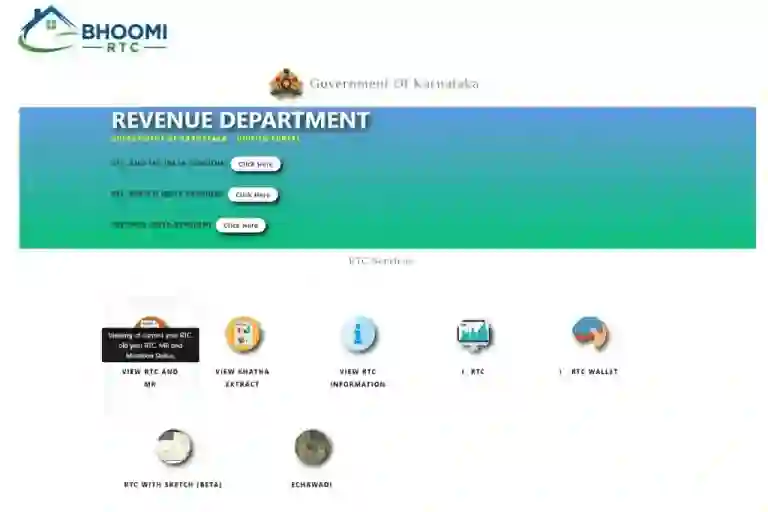 how to check Bhoomi RTC